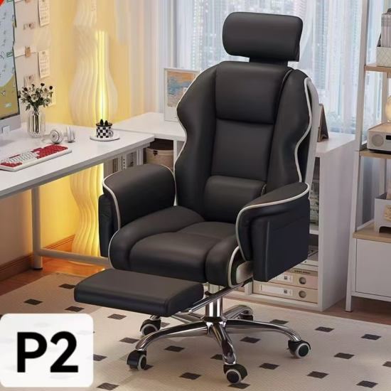 كرسي مدير باللون الأسود مع مسند اقدام ha-94